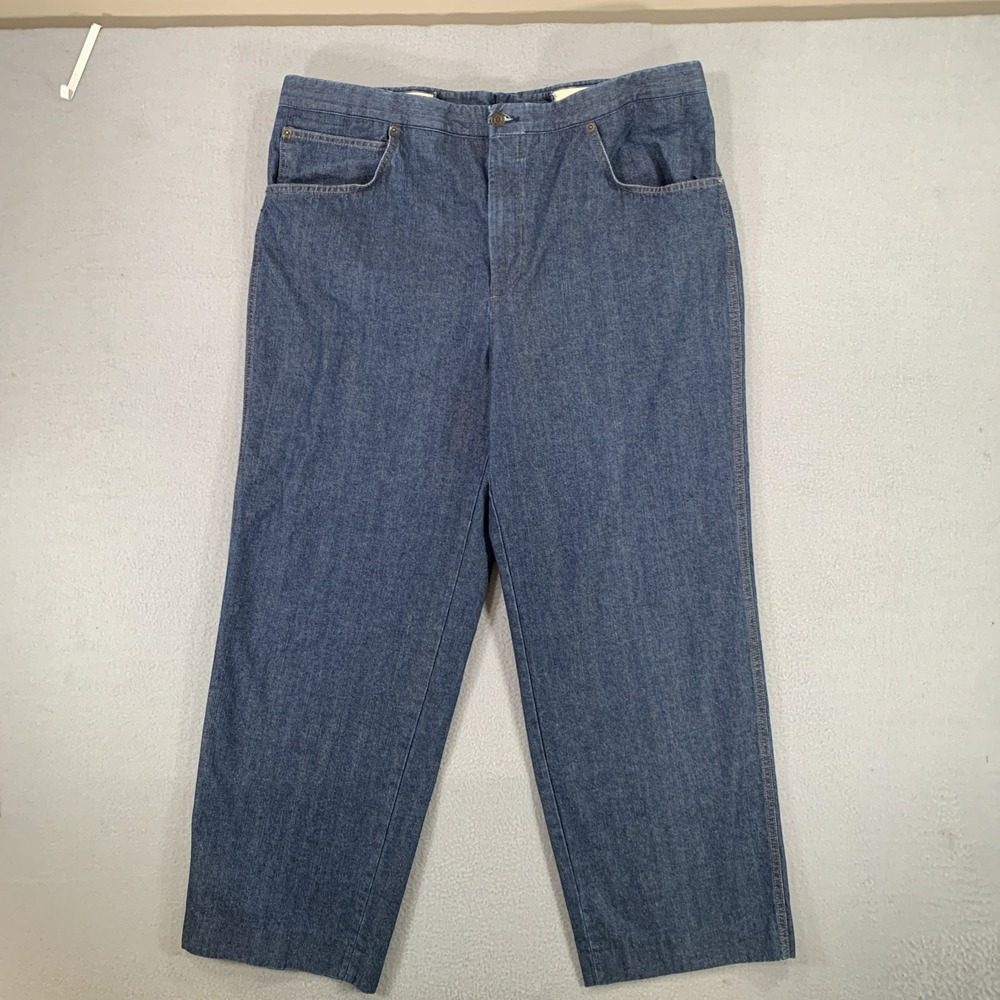 The Sansabelt System Blue Jean Style Slack Pants Blue Size 40x30